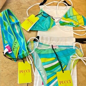 Authentic Emilio pucci bathing suit & scarf included . Price is firm .